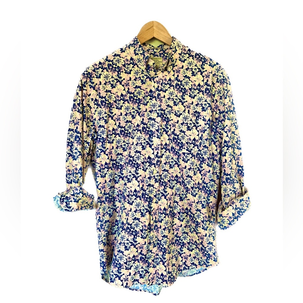 J-Crew Stretch Cotton Floral Shirt